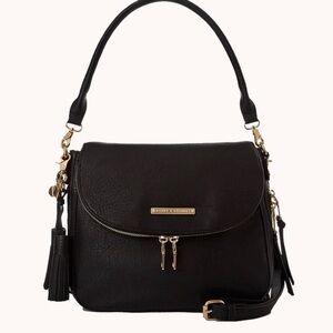 Poppy & Peonies Downtown Crossbody Black gold Multi Zip Bag “SoldOut online” 12”